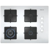 Profilo OO37H2B12D Wok Gözlü Beyaz Cam Ankastre Ocak thumbnail 1