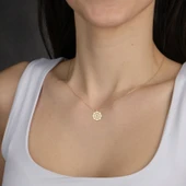 14 Ayar Altın Plakalı Gemi Dümeni Figürlü Sevgililer Günü Hediyesine Özel Altın Kolye-850 thumbnail 2