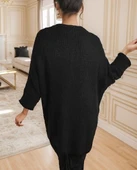 Kadın Oversize Kalıp Cep Detay Salaş Triko Hırka thumbnail 7