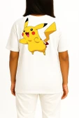 Oversize Pikachu Cep ve Sırt Tasarımlı Unisex T-Shirt thumbnail 4