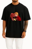 Oversize Mangaka Hair Coloring Red Hair Brown Hair Göğüs Tasarımlı Unisex T-Shirt thumbnail 9