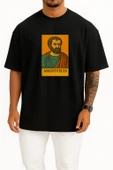 Oversize Aristoteles Matematik Filozofu Göğüs Tasarımlı Unisex T-Shirt thumbnail 11