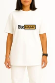 Oversize Developer Yazılımcı Göğüs Baskılı Unisex T-Shirt thumbnail 5
