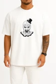 Oversize Terrifier Göğüs Baskılı Unisex T-Shirt thumbnail 4