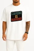 Oversize Cardio İs Hardio Fitness Gym Göğüs Tasarımlı Unisex T-Shirt thumbnail 10