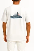Oversize F504 Tcg Bartın Savaş Gemisi Cep ve Sırt Tasarımlı Unisex T-Shirt thumbnail 8