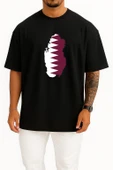 Oversize Katar - Qatar Bayrağı Göğüs Tasarımlı Unisex T-Shirt thumbnail 11
