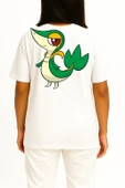 Oversize Snivy Cep ve Sırt Tasarımlı Unisex T-Shirt thumbnail 4