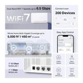 MERCUSYS HALO H37BE (2-Pack) WIFI7 BE6500 DUAL BAND ROUTER 2-li paket thumbnail 4