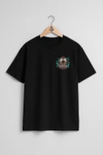 Oversize Dalgıç Diving Helmet With Plant İllustration Cep Tasarımlı Unisex T-Shirt thumbnail 9