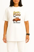 Oversize Ford Genuine Old School Kamyonet Göğüs Tasarımlı Unisex T-Shirt thumbnail 8