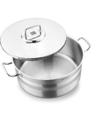 Korkmaz Astra2 A2038 32 cm Kısa Çelik Tencere thumbnail 4