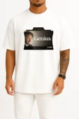 Oversize Genius Season 1 Tv Series Folder Icon, Genius Transparent Background Göğüs Tasarımlı Unisex T-Shirt thumbnail 3