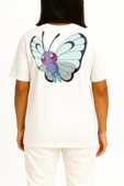 Oversize Butterfly Cep ve Sırt Tasarımlı Unisex T-Shirt thumbnail 9