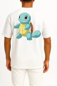 Oversize Squirtle Cep ve Sırt Tasarımlı Unisex T-Shirt thumbnail 2