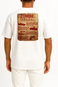 Oversize The Zombie Survival Guide Poster Cep ve Sırt Tasarımlı Unisex T-Shirt thumbnail 2