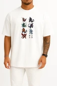Oversize Godzilla Kaiju Megaguirus Gamera Göğüs Baskılı Unisex T-Shirt thumbnail 7