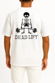 Oversize Dead Lift Göğüs ve Sırt Tasarımlı Unisex T-Shirt thumbnail 5
