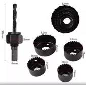 Zhltools 6 Parça Demir Ahşap Alçıpan Delme Buat Açma Seti thumbnail 5