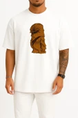 Oversize Chewbacca Anakin Skywalker Leia Organa Star Wars Göğüs Tasarımlı Unisex T-Shirt thumbnail 1