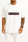 Oversize Black Pink K-Pop Göğüs Tasarımlı Unisex T-Shirt thumbnail 1