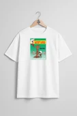 Oversize Kid Lucky, Statue Squaw Lucky Luke Göğüs Tasarımlı Unisex T-Shirt thumbnail 3