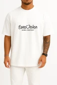 Oversize Eurovision Song Contest Göğüs Tasarımlı Unisex T-Shirt thumbnail 7