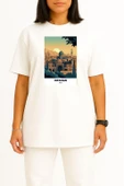 Oversize İran İsfahan Göğüs Tasarımlı Unisex T-Shirt thumbnail 2