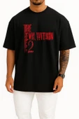 Oversize The Evil Within 2 Video Game Göğüs Tasarımlı Unisex T-Shirt thumbnail 9