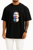 Oversize Cristiano Ronaldo Colored Göğüs Tasarımlı Unisex T-Shirt thumbnail 11