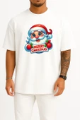 Oversize Merry Christmas Yılbaşı Göğüs Baskılı Unisex T-Shirt thumbnail 1