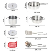 Çelik Tencere Tava Seti 8 Parça thumbnail 3