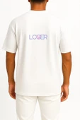 Oversize Lover - Loser Cep ve Sırt Tasarımlı Unisex T-Shirt thumbnail 5