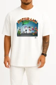 Oversize Futurama Series And Season Folder İcons, Futurama Göğüs Tasarımlı Unisex T-Shirt thumbnail 3