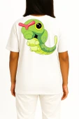 Oversize Caterpie Cep ve Sırt Tasarımlı Unisex T-Shirt thumbnail 4