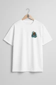 Oversize Diver Octopus Cep ve Sırt Tasarımlı Unisex T-Shirt thumbnail 7
