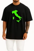 Oversize Italy Erasmus Student Network Göğüs Tasarımlı Unisex T-Shirt thumbnail 11
