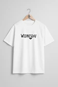 Oversize Wednesday Logo Göğüs Tasarımlı Unisex T-Shirt thumbnail 7