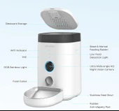 Dogness F10A Kameralı Otomatik Mama Kabı - 1080p HD, Wi-Fi Bağlantılı, 3.6 Litre thumbnail 3