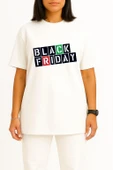 Oversize Black Friday Cyber Monday Discounts Göğüs Tasarımlı Unisex T-Shirt thumbnail 11