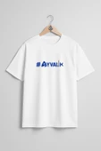 Oversize Balıkesir Ayvalık Yazı Göğüs Tasarımlı Unisex T-Shirt thumbnail 1