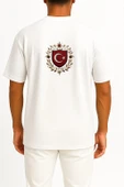 Oversize Türk Bayrağı Arma Logo Cep ve Sırt Tasarımlı Unisex T-Shirt thumbnail 2