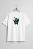 Oversize Mecha Octopus Diver Dalgıç Göğüs Tasarımlı Unisex T-Shirt thumbnail 1