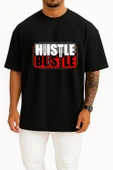 Oversize Hustle & Bustle Göğüs Tasarımlı Unisex T-Shirt thumbnail 9