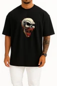 Oversize World Of Tanks World Of Skulls Calavera Wargaming Göğüs Tasarımlı Unisex T-Shirt thumbnail 11