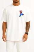 Oversize Süper Mario Cep Tasarımlı Unisex T-Shirt thumbnail 5