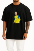 Oversize Cr7 Ronaldo El Nassr Göğüs Tasarımlı Unisex T-Shirt thumbnail 9