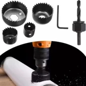 Zhltools 6 Parça Demir Ahşap Alçıpan Delme Buat Açma Seti thumbnail 1