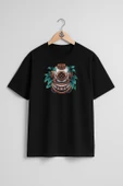 Oversize Dalgıç Diving Helmet With Plant İllustration Göğüs Tasarımlı Unisex T-Shirt thumbnail 9