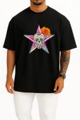 Oversize Calavera Day Of The Dead The Gangster Of Love Death Göğüs Tasarımlı Unisex T-Shirt thumbnail 9
